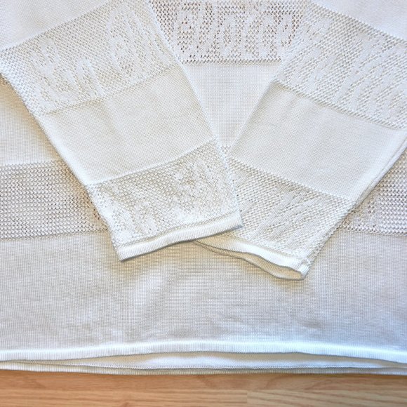 Vintage 90s Escada by Margaretha Ley White Sweater Oversized Size M - Picture 4 of 7